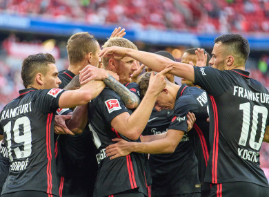Frankfurt celebrate.