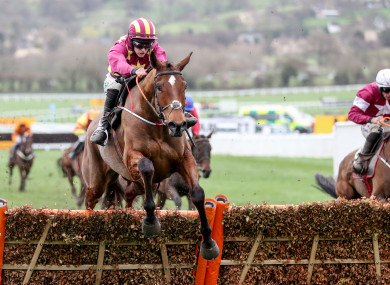 Rachael Blackmore on Minella Indo at Cheltenham in 2019.