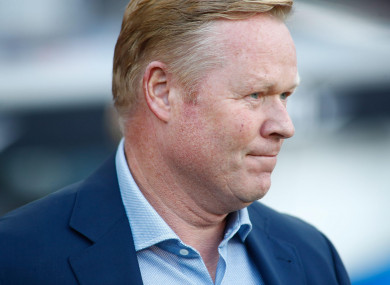 Ronald Koeman, coach of FC Barcelona during today's game.