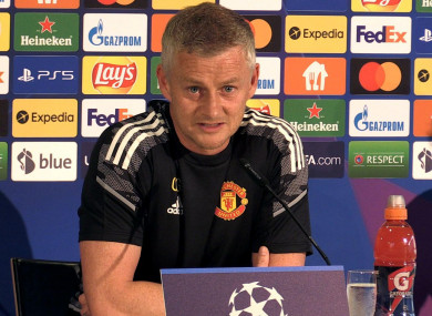 Man United boss Ole Gunnar Solskjaer.