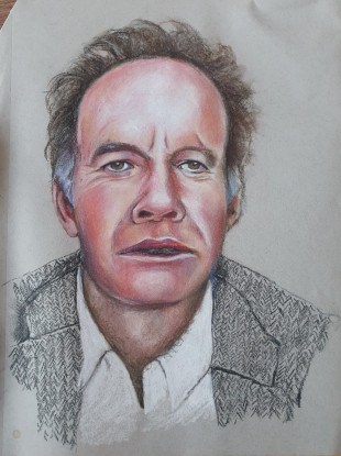 Lynn Kennedy's sketch of the deceased man.