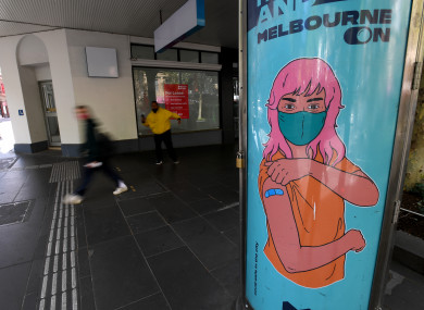 A sign promoting vaccinations in Melbourne, Australia.