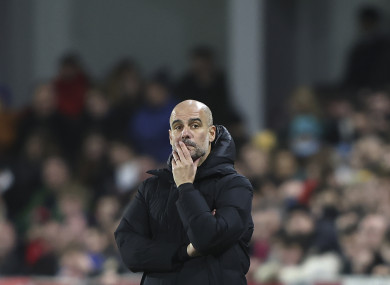 Man City manager Pep Guardiola.