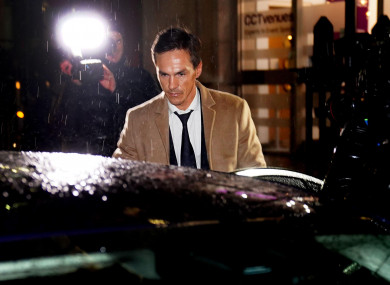 Thorbjorn Olesen leaving a hearing in his court case at Aldersgate House, London.