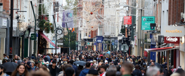 Shoppers on Grafton Street in November