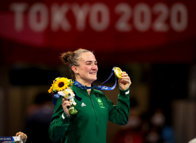 Kellie Harrington won gold at the Tokyo Olympics.