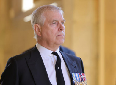 Prince Andrew (file photo).