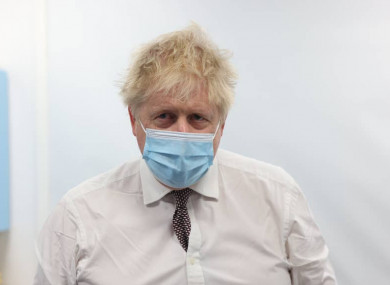 Boris Johnson during a visit to Finchley Memorial Hospital in north London today.