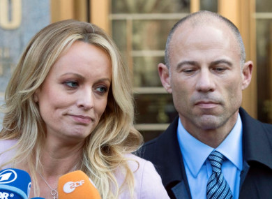 Stormy Daniels and her then attorney Michael Avenatti, who is accused of cheating her out of book-deal proceeds