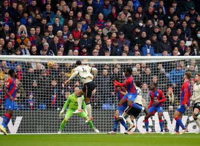 Virgil Van Dijk scored LIverpool's first goal against Crystal Palace this afternoon.
