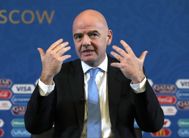 Fifa president Gianni Infantino.