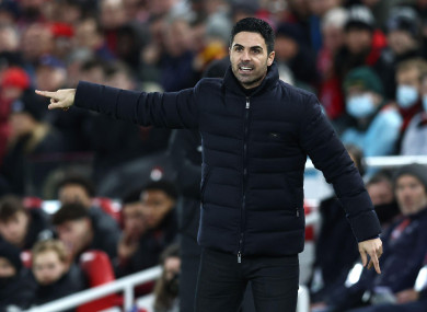 Mikel Arteta (file pic).