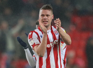 Ryan Shawcross in action for Stoke in 2019.