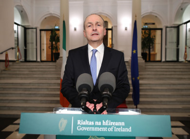 Micheál Martin this evening.