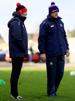 Offaly selector Tomas O’Se and manager John Maughan.