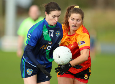 Sinéad Aherne on the ball for St Sylvester's.