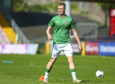 Cathal Heffernan pictured before an Ireland U17s game last September.