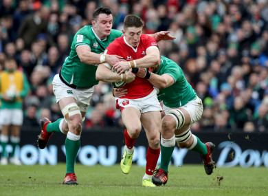 Josh Adams starts at 13 for Wales.