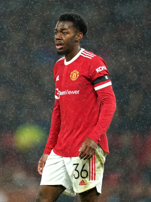 Manchester United's Anthony Elanga during the Emirates FA Cup fourth-round match.