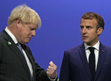 Boris Johnson and Emmanuel Macron