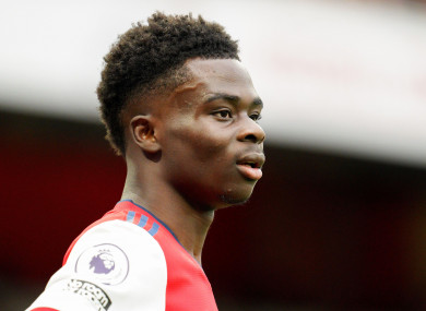 Bukayo Saka (file pic).