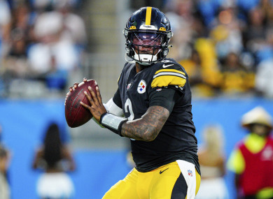 Dwayne Haskins in action for the Steelers.