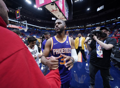 Phoenix Suns guard Chris Paul after the victory.