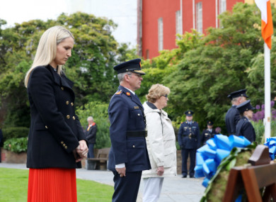 Minister for Justice Helen McEntee with Commissioner Drew Harris at the Annual Garda Memorial Day.