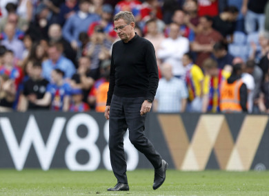 A deflated Ralf Rangnick.