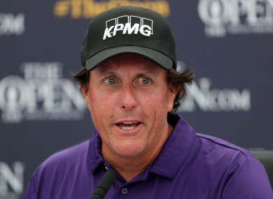 Phil Mickelson (file pic).
