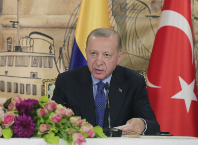 Erdogan says Turkey wants to ensure that Finland and Sweden will uphold NATO's values.