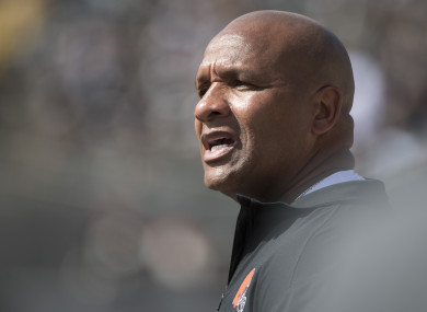 Former Cleveland Browns Head Coach Hue Jackson claims the team were offered incentives to lose.