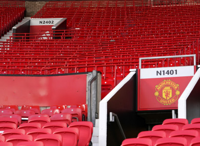 Safe standing at Old Trafford.