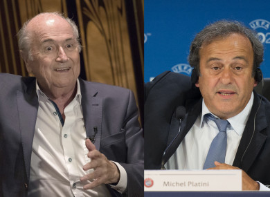 Sepp Blatter (left) and Michel Platini.