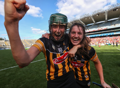 Kilkenny's Denise Gaule and Julianne Malone celebrate.