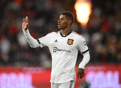 Man United forward Marcus Rashford.