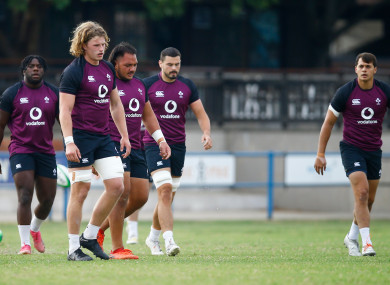 The Emerging Ireland team at training in South Africa.