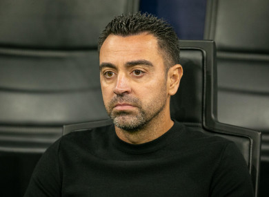 Xavi Hernandez pictured during the match.