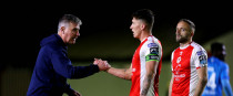 Pats’ Manager Stephen Kenny with Joe Redmond.