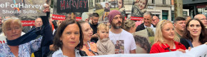 Large crowds gather in Dublin to remember Harvey, as opposition calls for Simon Harris to resign