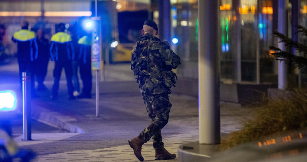 Emergency services at the scene of incident at Liffey Valley