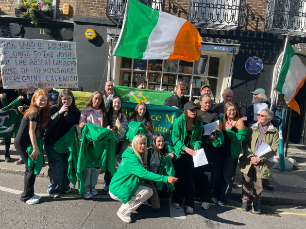 Supporters of Lismore farmers occupy London book shop over Duke of Devonshire rent dispute