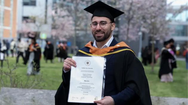 Palestinian tech student tops class at Dublin university