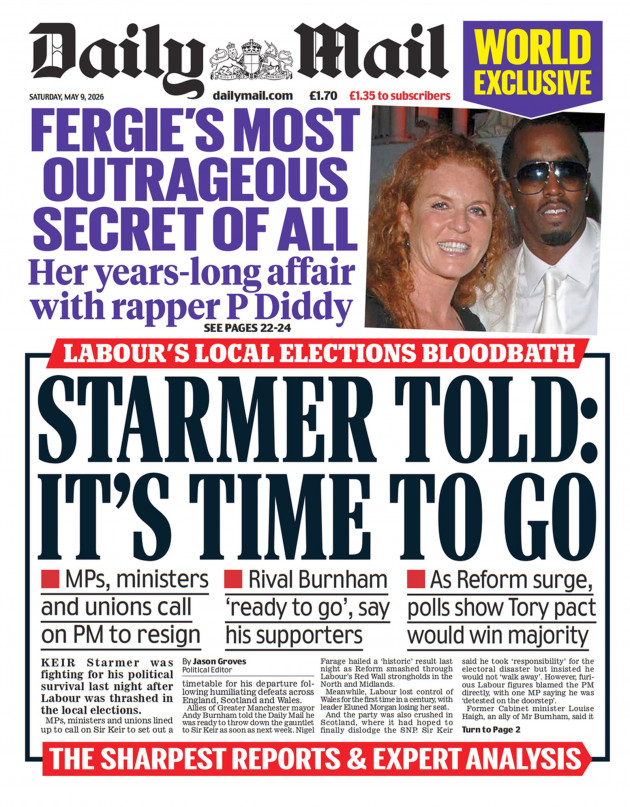 'Labour's historic battering': How the UK papers are covering the local election results