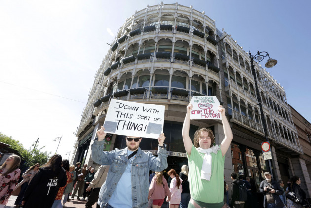 'Not what we want': Crowds protest against redesign of Stephen's Green Shopping Centre 