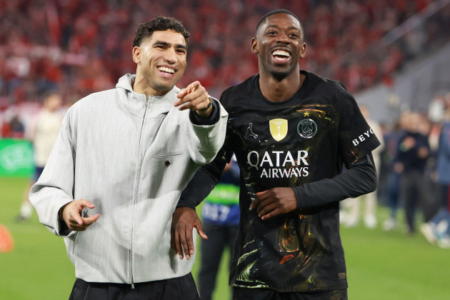Dembele and Hakimi back in training for PSG ahead of Champions League final