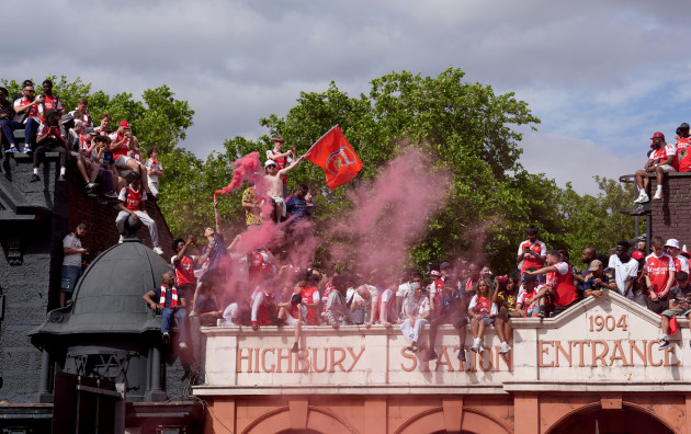 Around 75 people were rescued from a height during Arsenal parade