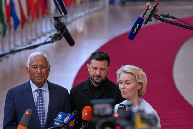 Defence and money on the agenda at EU summit as Zelenskyy asks leaders to buy US arms for Ukraine