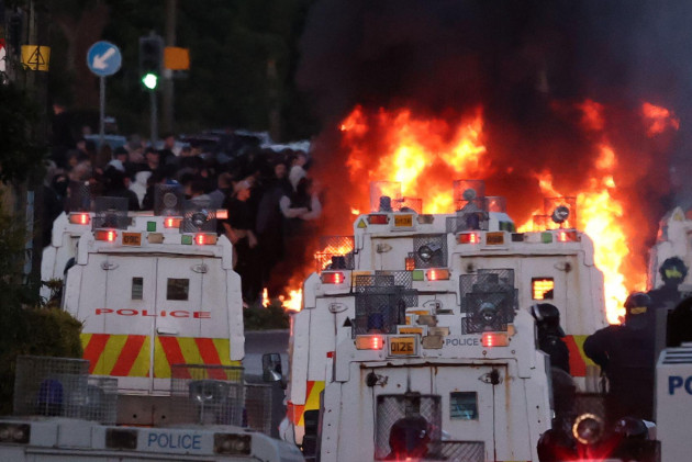 Police will be back on the ground in Northern Ireland this evening after days of unrest Police and were pelted with bricks and petrol bombs by balaclava-clad rioters in Co Antrim on Wednesday evening.