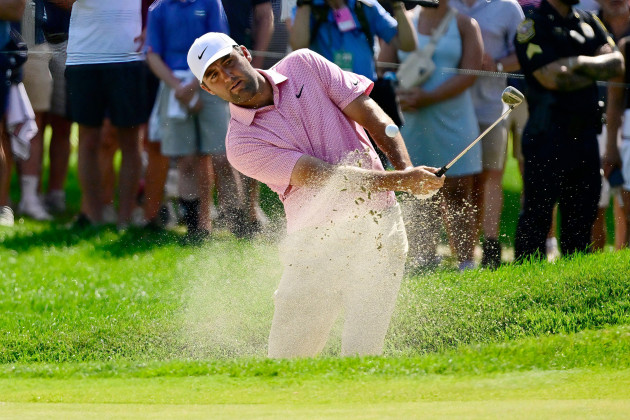 Scheffler to face Hovland in Monday playoff for PGA Travelers title